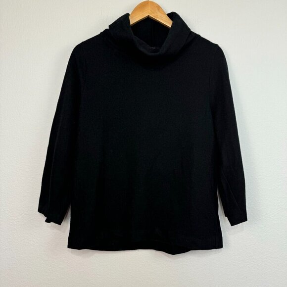 COS Womens Sweater Long Sleeve Turtle Neck Wool Blend Pullover Black Size XS - Picture 1 of 9